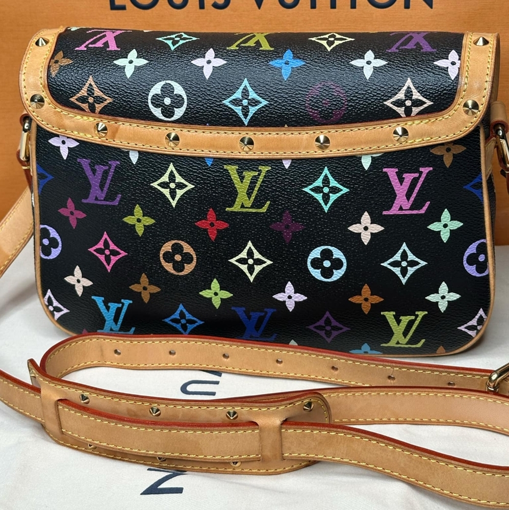 Louis Vuitton Black Multicolor Sologne Women's Bag - Picture 3 of 14